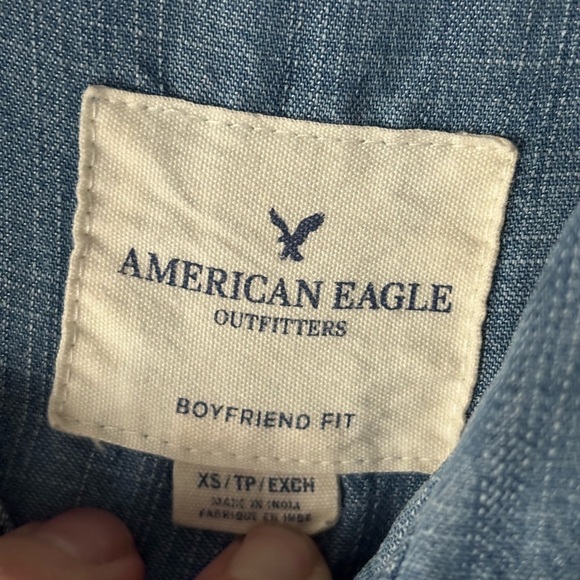 American Eagle Outfitters Blue Button Down Shirt - Picture 7 of 11